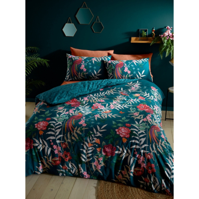 Catherine Lansfield Tropical Floral Birds Duvet Set