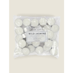 White Wild Jasmine-Scented 8-Hour Tealights