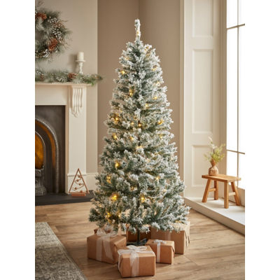Green & White Snowy Pre-Lit Pop-Up Christmas Tree 5FT