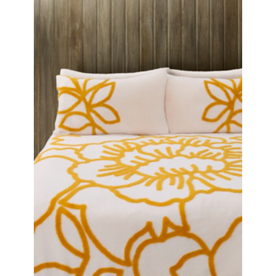 Retro Jacquard Floral Tufted Super Snug Teddy Duvet Set
