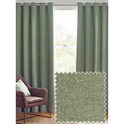 Furn Green Dawn Blackout Thermal Eyelet Curtains