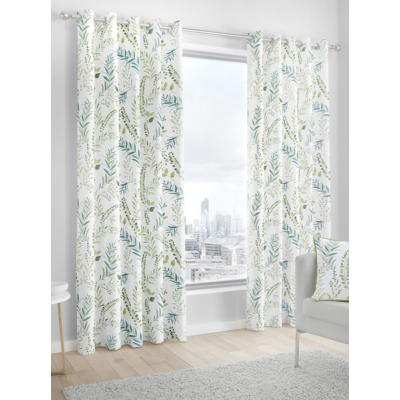 Fusion Fenworthy Green Eyelet Curtains