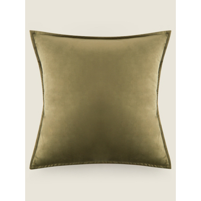 Aloe Green Velvet Cushion - 43cm x 43cm