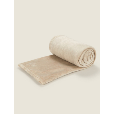 Natural Plain Super Soft Throw - 120cm x 150cm