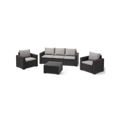 Keter California 3 Seater Sofa and Chairs Outdoor Garden Furniture Lounge Set