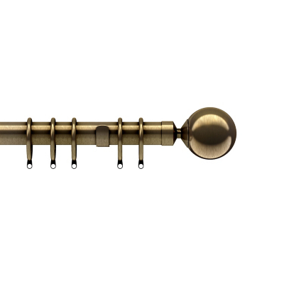 Speedy Antique Brass Nikola Ball 28mm Pole Set