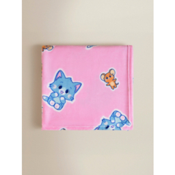 Warner Bros Tom & Jerry Pink Fleece Blanket - 120cm x 150cm
