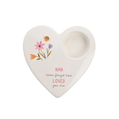 Love Life Ceramic Tea Light Candle Holder - Nan
