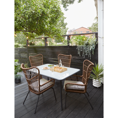 Natural Arizona Rectangular Outdoor Dining Set - 5 Piece