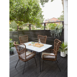 Natural Arizona Rectangular Outdoor Dining Set - 5 Piece