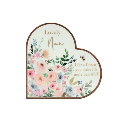 The Cottage Garden Mantel Heart Plaque - Nan