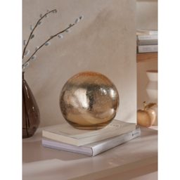 Gold-Tone Winter Orb Battery Table Lamp