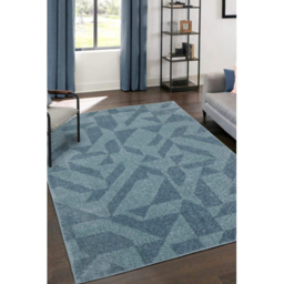 maker Blue Juno Geometric Rug