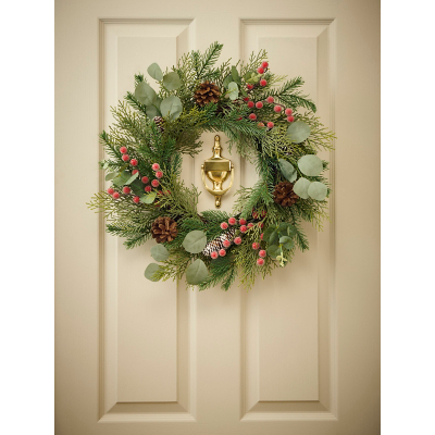 Christmas Frosted Berry & Acorn Wreath