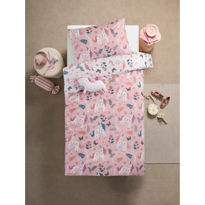 Unicorn Brushed Cotton Reversible Duvet Set