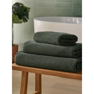 Silentnight Green Popcorn Waffle Towel Range