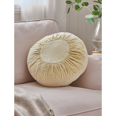 Stacey Solomon Round Embroidered Cushion