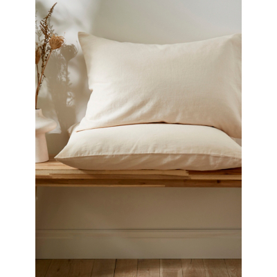 Martex Touch of Linen Creamy Almond Pillowcase Pair