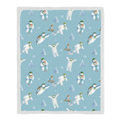 The Snowman Sherpa Fleece Blanket - 100cm x 150cm