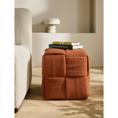 Burnt Orange Borg Cube Footstool