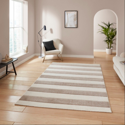 Catherine Lansfield Natural Cove Stripe Modern Linear Rug