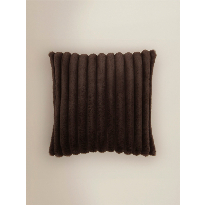 Ribbed Faux Fur Cushion