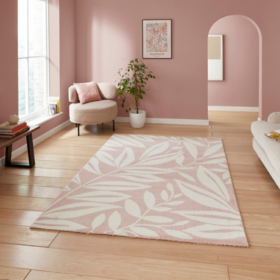 Catherine Lansfield Rose Sorral Leaves Botanical Rug