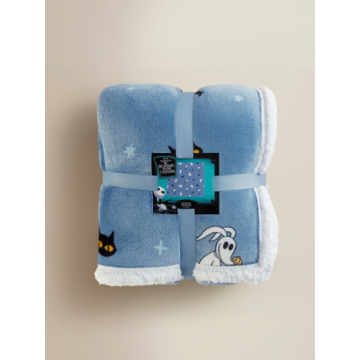 Disney Nightmare Before Christmas Sherpa Backed Fleece - 150cm x 120cm