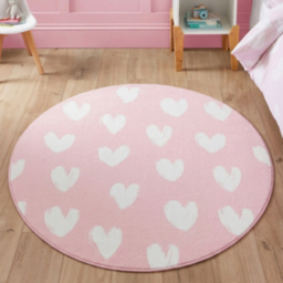 Catherine Lansfield Kids Rug Hearts 133x133cm