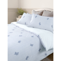 Stacey Solomon Embroidered Bouquet Stripe Cotton Duvet Set
