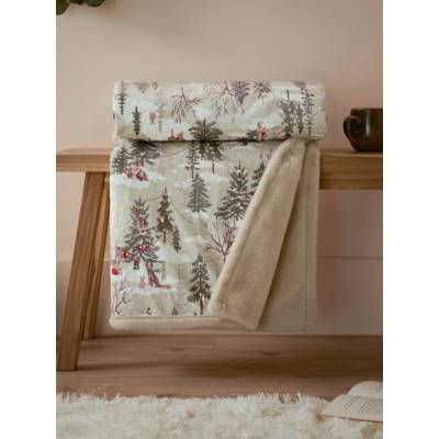 Furn Forest Festivities Faux Fur Throw - 130cm x 180cm