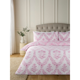 Floral Damask Cotton 210 Thread Count Reversible Duvet Set