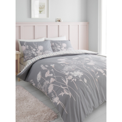 Catherine Lansfield Pink Meadowsweet Floral Duvet Set