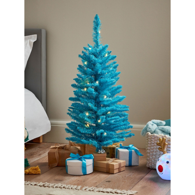 3ft Blue Pre-Lit Christmas Tree