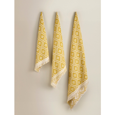 Yellow Southwestern Geometric Cotton Towel Range