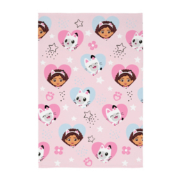 Gabby's Dollhouse Hearts Fleece Blanket - 100cm x 150cm