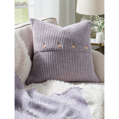 Stacey Solomon Lilac Plain Textured Cushion