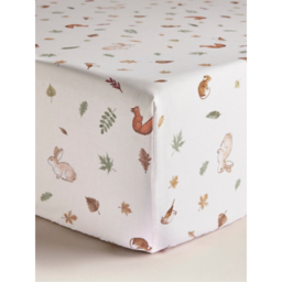 Natural Woodland Friends Fitted Sheet