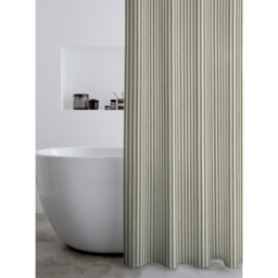 Catherine Lansfield Green Timeless Stripe Shower Curtain