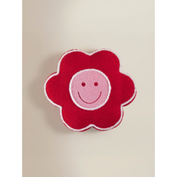 Red Flower Face-Shaped Cushion