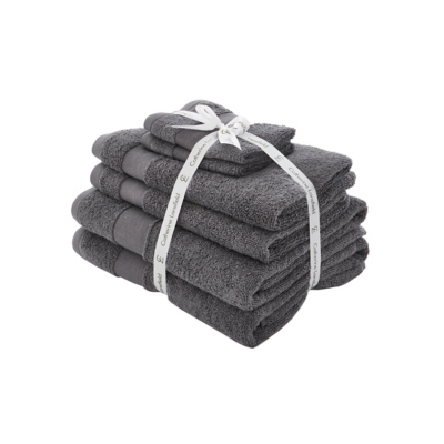 Catherine Lansfield Charcoal Antibacterial Towel Bale - Set of 6