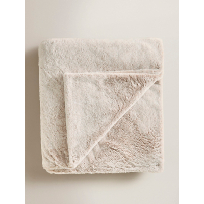 Natural Faux Fur Blanket - 200cm x 220 cm