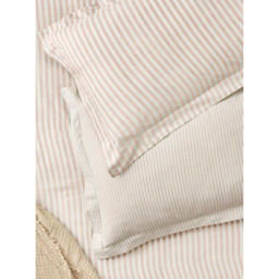 Hebden Blush Mélange Stripe 100% Cotton Pillowcase Pair