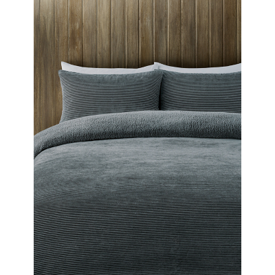 Charcoal Corduroy Duvet Set