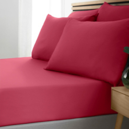 Catherine Lansfield Deep Pink So Soft Non-Iron Fitted Sheet