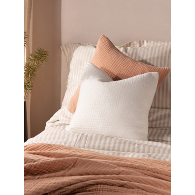 Yard White Lark Muslin Crinkle Cotton Cushion