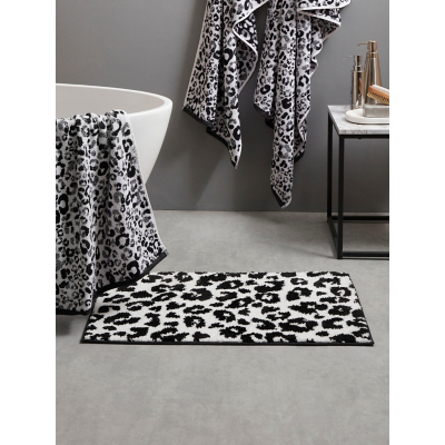 Fusion Animal Print Black & White Bath Mat