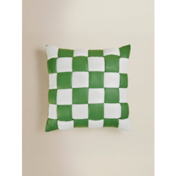 Green Quilted Basket Weave Cushion
