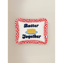 Cream Butter Together Frill Edge Cushion
