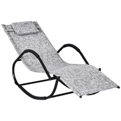 Outsunny Zero Gravity Rocking Chair with Pillow